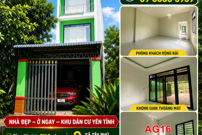 BÁN NHÀ+ ĐẤT Ở TÂY PHÚ AN GIANG – GIÁ CHỈ 2TỶ(AG16)